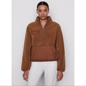 FRAME Fleece Mix Cozy Neutral Pullover Sweater In Vicuna/Camel Size S NWT